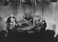 A scene from the play Walpurg's love for the Nun; the counting of chairs walpurg: Jan Guntner sister anna: Hanna Szymańska photo Aleksander Wasilewicz