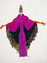 "Inquisitor," man's costume design for the opera "The Prisoner", 1963, Cricoteka