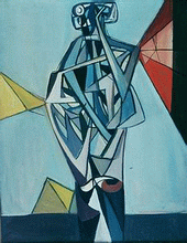 "A Man with an Umbrella", a composition,  1949, the National Museum in Warsaw