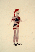 Projekt kostiumu męskiego do sztuki "Czarująca szewcowa", 1957, miejsce przechowywania nie ustalone