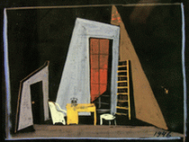 Scenery design  for the staging of "We Have Realized the Truth", 1945, from a private collection
