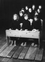 Children at their desk from "The Dead Class" 1989, owned by Cricoteka