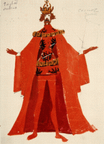 "Cesarz", projekt kostiumu męskiego do sztuki "Zawisza Czarny", 1959, miejsce przechowywania nie ustalone