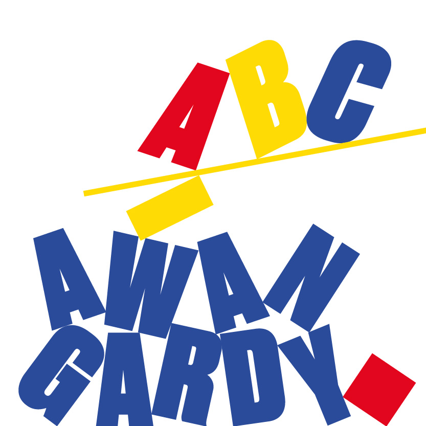 Logo cyklu ABC Awangardy: kolorowe litery z tytułem cyklu